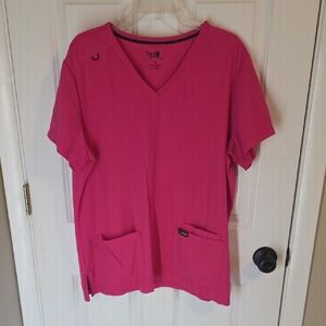 Pink V-Neck Women's Top